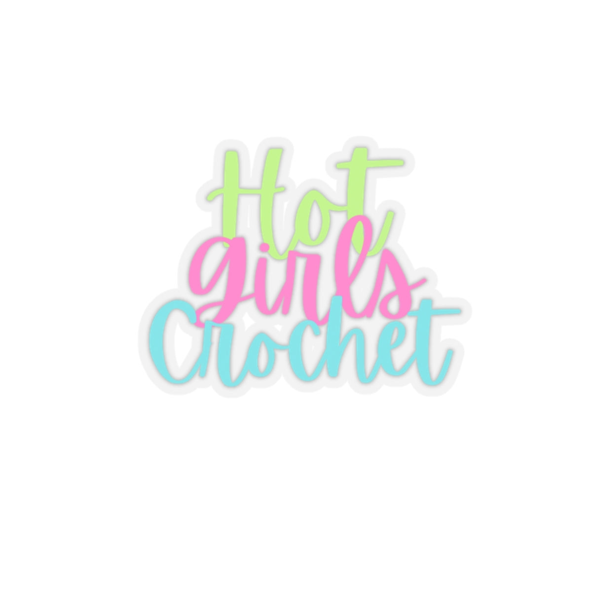 Hot Girls Crochet Sticker